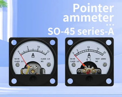 Ammeter Marine DC AC Circular Analog Current Panel Meter 1A-50A Direct Connect