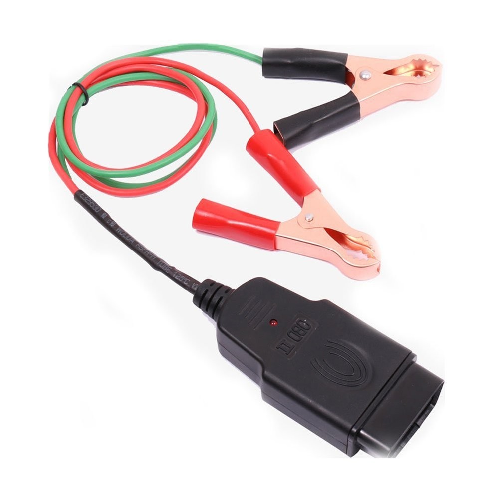 OBD II Memory Saver Connector, Two 2 Alligator Clips, Battery, Car, Computer