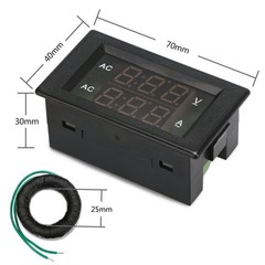 DROK Volt Amp Meter, AC 500V 200A Digital Voltmeter Ammeter Panel, 0.39 Inches L