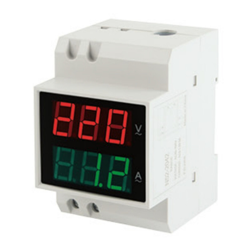 N52-2042 Din-raiI ,LED display meter AC 80-300V AC voltage and current meter
