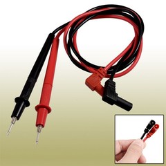 1000V Banana Connector Detachable Tip Multimeter Probe Test Lead Black Red Pair