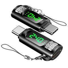 2 Pack 240W USB Adapter with Digital Display,Voltage Current Power Meter Test…