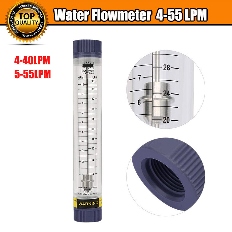 LZM-20G Water Liquid Flowmeter Tube Type 0.18-18 LPM & 0.05-5 GPM 3/4″ Female