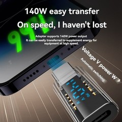 USB C Adapter LED Wattage Display 140W 40Gbps 8K USB C Extension PD3.1 Type5636
