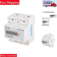 Single Phase LED Energy Meter 4P 10-40A Din Rail Power Consumption KWh Meter