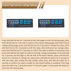 LED Battery Level Indicator Acid Lithium Battery Capacity Indicator Voltmeter