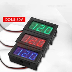 0.56” 2-wire Mini DC 4.5-30V Voltmeter LED Panel 3-Digit Display Voltage Meter