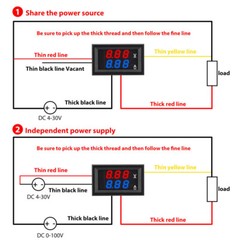 DC 100V 10A Digital Voltmeter Ammeter LED Amp Volt Meter Current Gauge 5/10Pcs