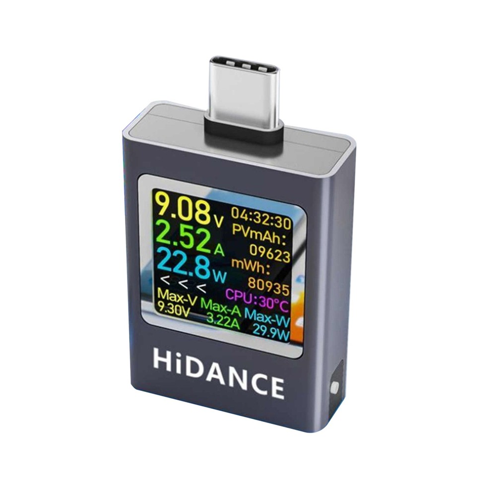 Universal USB C Voltage Current Tester for Laptops Phones Power Banks 50V 6A