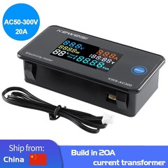 AC50-300V 0-20/100A Digital Voltmeter Ammeter Energy Meter Voltage Tester
