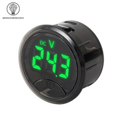 DC7-120V/DC 0-120V LED Digital Display Round Voltmeter Car Touch Voltage Meter