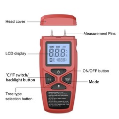 Digital Wood Moisture Meter 0-99.9% Wood Moisture Meter LCD Display Wood1333