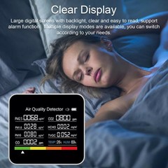 1PC Home Safety Air Quality Monitor 9-in-1 Detector Multi-Pollutant Detection