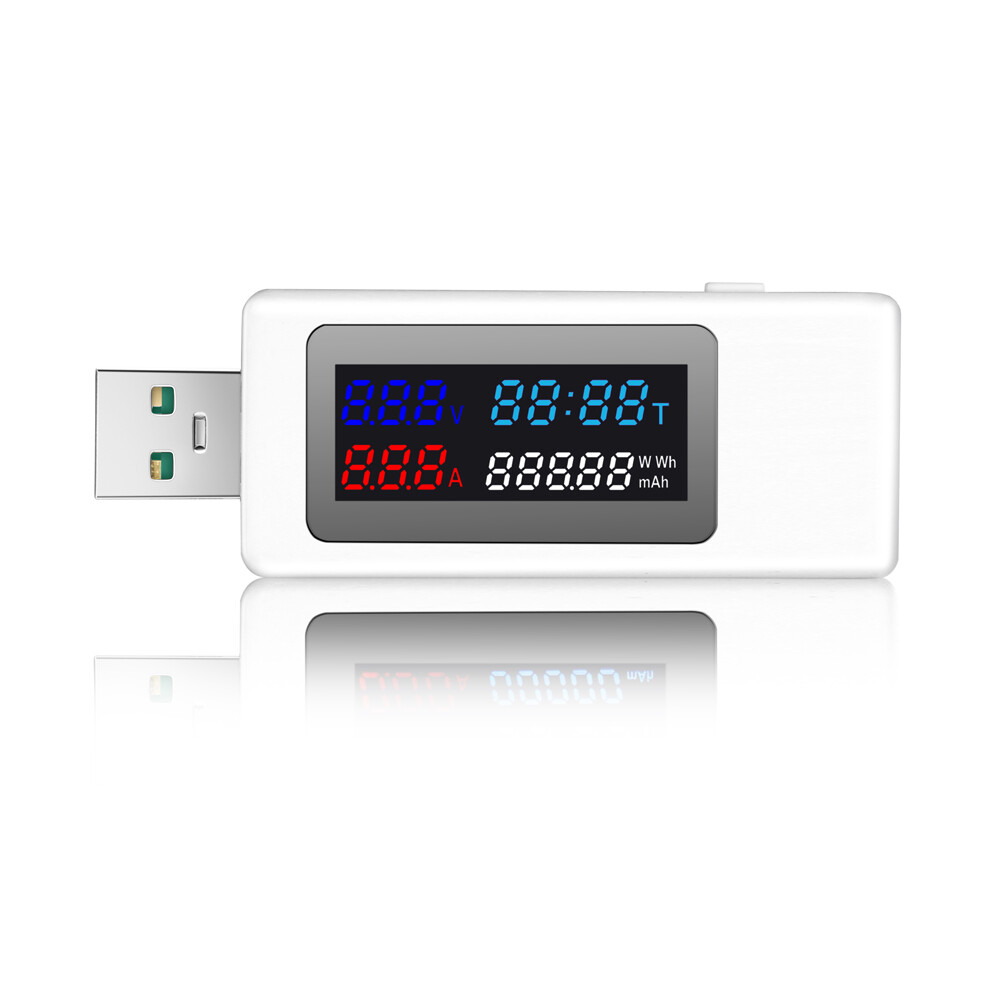 DC 4-30V USB Current Voltage Timing Power Capacity Tester LCD Display Detector