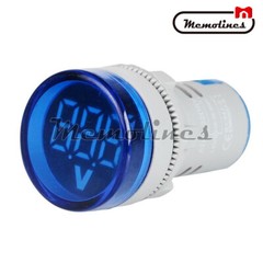 22MM LED Circular Voltmeter Digital Display Gauge Voltage Indicator AC 60-500V