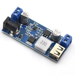 DC-DC 24V 12V to 5V 5A 25W Step Down Converter with USB A C