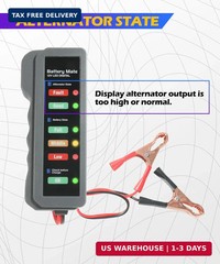 SCUARI Car Battery Tester,Car Accessories Relay Tester,12V Automotive Digital Ba
