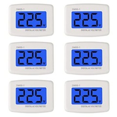 6pcs Voltage Test Monitor Plug In Digital Volt Meter For Rv Ac 80300v Flat Us Pl