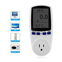 LCD Digital Power Meter Energy Monitor Power Consumption Analyzer Amp Volt KWh