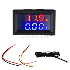 DC0-100V 10A Digital Voltmeter 0.28″ Dual Display Voltage Detector Meter Panel
