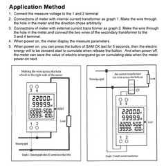 2Pack Single Phase Energy Meter Din Rail Electricity Usage Monitor AC 40-300V…