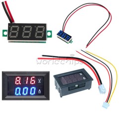 DC 100V 10A Blue + Red LED Voltmeter Ammeter Amp Dual Digital Volt Amp Meter