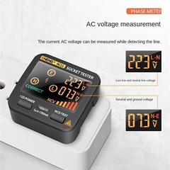 US/EU Check Voltage Detector Digital Display Socket Tester Plug Polarity Phase