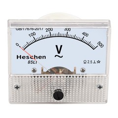 Voltage Meter, 85L1-500V, Rectangular, Plate Mount, AC 0-5…