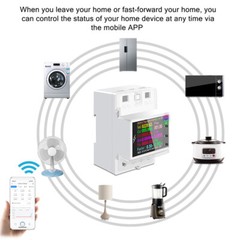 AT4PW Tuya WIFI Digital Power Energy Meter Din Rail Smart Switch Remote Control