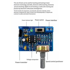LM358 DC Motor Control Circuit Kit for Introductory Soldering Projects