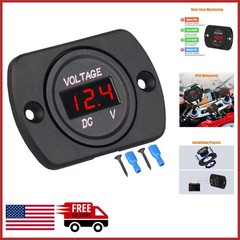 Panel Mount 12V Voltmeter Gauge Waterproof for Car Motorcycle Battery Check