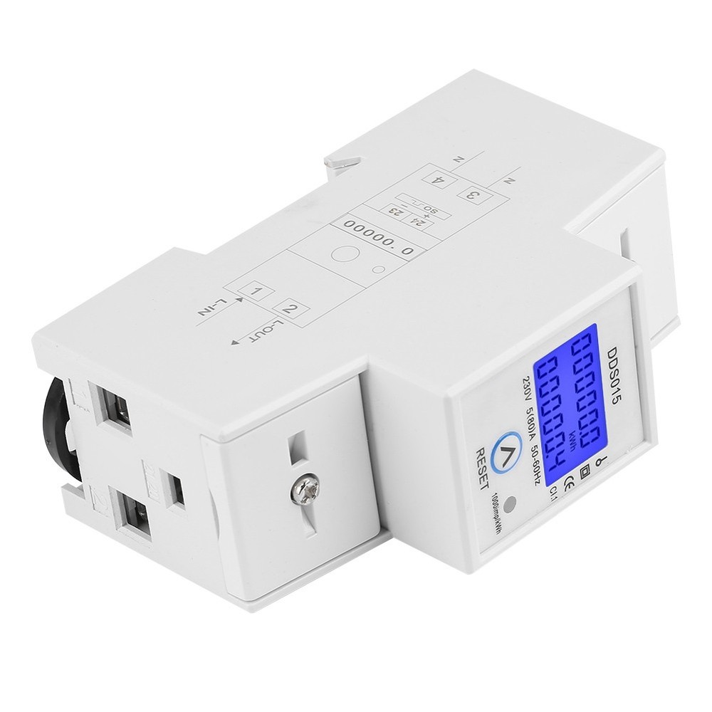 5-80A 230V 50Hz Digital Single Phase Energy Meter Watt Meter DIN Rail Mounting
