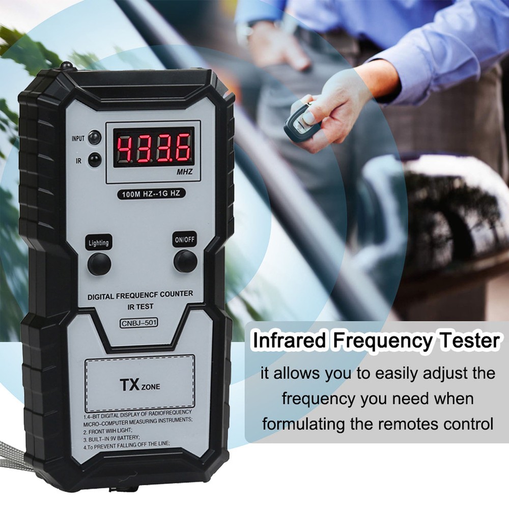 Remote Keys Infrared Frequency Tester 100M HZ to 1G HZ High Accuracy Digital Dis