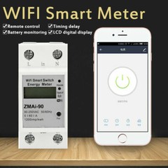 Digital Single Phase Din Rail WIFI Smart Energy Meter timer Power Meter 50/60Hz