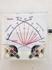 SWR/Power Watt Meter Double Cross Needle 60/300W Meter With Light USA SELLER !