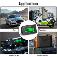 LCD Digital Battery Monitor Meter Gauge 12V 24V 36V 48V Indicator