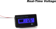 DC 12V 24V 36V 48V 72V Battery Meter, Battery Capacity Voltage Monitor Gauge Ind
