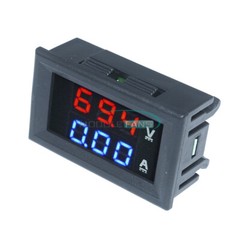 0.28″ DC 0~100V 10A Digital Amp Volt Meter Voltmeter Ammeter Blue+Red Dual LED