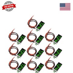 10pcs Mini Digital Voltage Meter DC 2.5~30V 0.28″ 2 Wire Digital Voltmeter Ga…