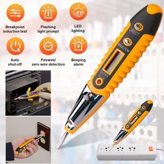 2PCS Non-Contact Voltage Tester Pen AC/DC Electric Detector 12-1000V