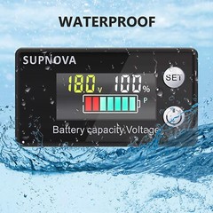 2x12v 24v 36v 48v 60v 72v Battery Monitor,Car Golf cart Battery Indicator Mete3c