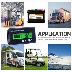 12V 24V 36V 48V Battery Capacity Indicator Golf Cart Voltage Meter with LCD D…