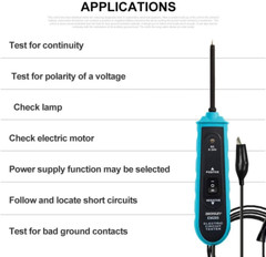 Probador de sonda automotriz de 6-24 V CC con cable de 5 m