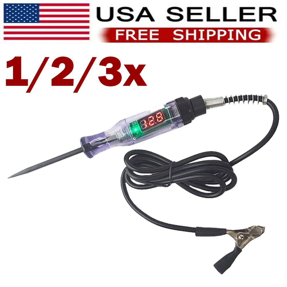 12V Voltage Test Pen Probe 3-48V Car Digital Electric Circuit Tester Volt Test /