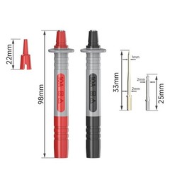 Electrical Measurement Probes with Gold Plated Tips and 1m PVC Cable Length