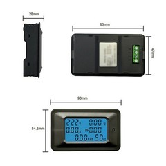 AC Voltage 250V Current 100A Power Factor Energy Frequency Multifuction Meter