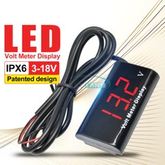 IPX6 0.56″ Digital Volt Meter DC12V 2 Lines LED Red Waterproof Voltmeter For-Car