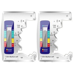 Dual Pack LCD Battery Tester for AA AAA C D N 9V and 1 55V Button Batteries
