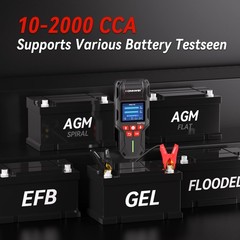 KONNWEI Car Battery Tester with Printer, 12V 24V Automotive Battery Load Test…