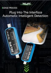 RELIFE TB-09 SE Charging Port Tester for iPhone Android Lightning/Type-c Dual P